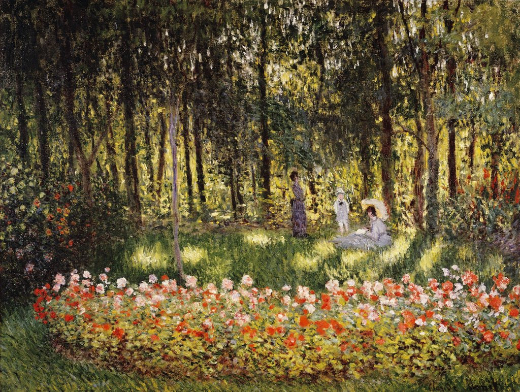 Detail of Wooded Scene by Claude Monet