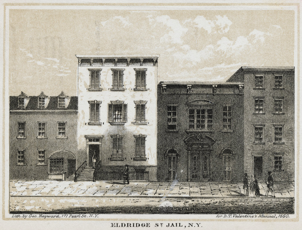 Detail of Eldridge St. Jail, N.Y. Lithograph by George Hayward