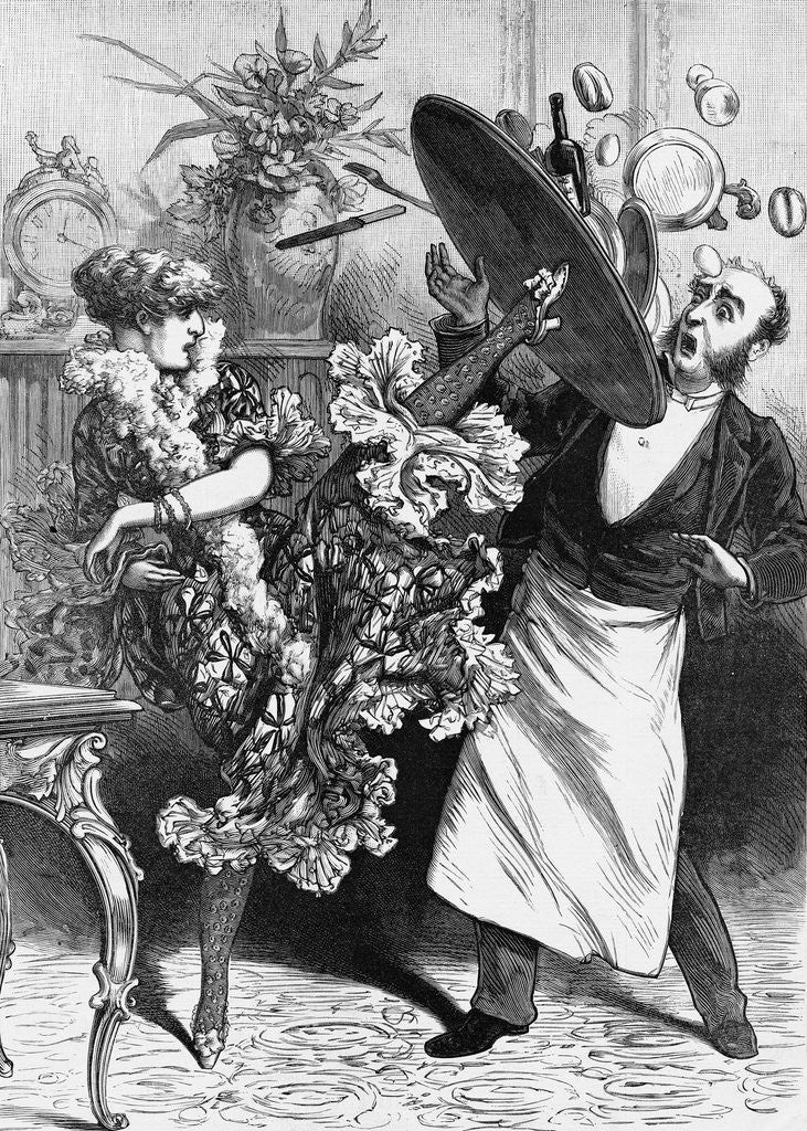 Detail of The Bernhardt Kick Newspaper Illustration by Anonymous