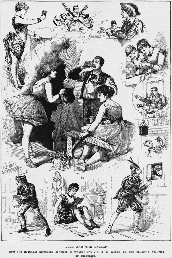 Detail of Beer and the Ballet Newspaper Illustration by Anonymous