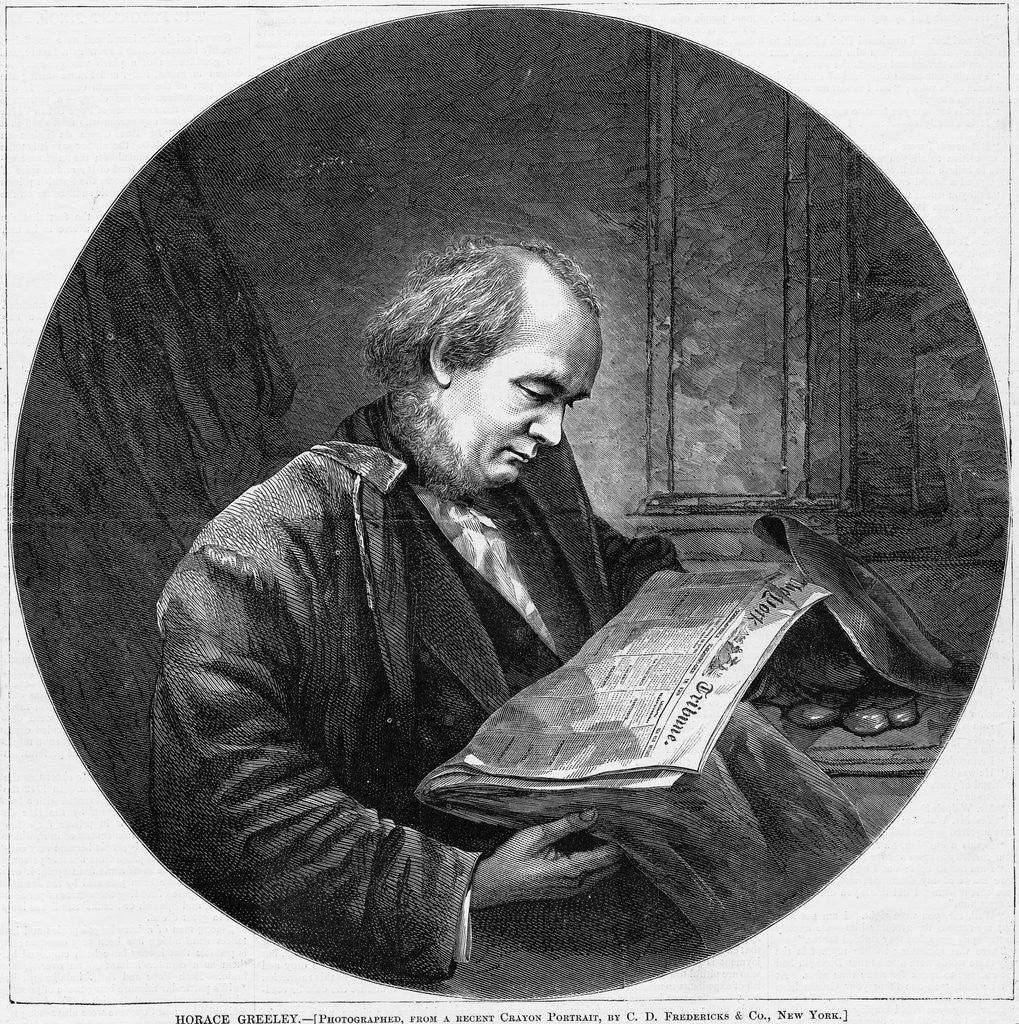 Detail of Horace Greeley by C.D. Fredericks