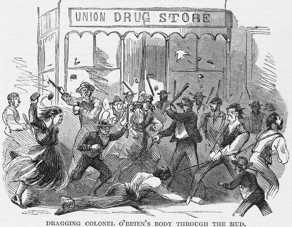 Detail of Dragging Colonel O'Brien's Body Through the Mud Newspaper Illustration by Anonymous