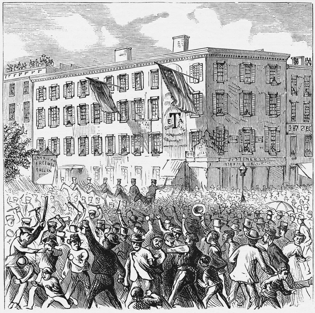 Detail of Orange Head-Quarters, Corner Twenty-Ninth Street and Eighth Avenue Newspaper Illustration of Riot by Anonymous