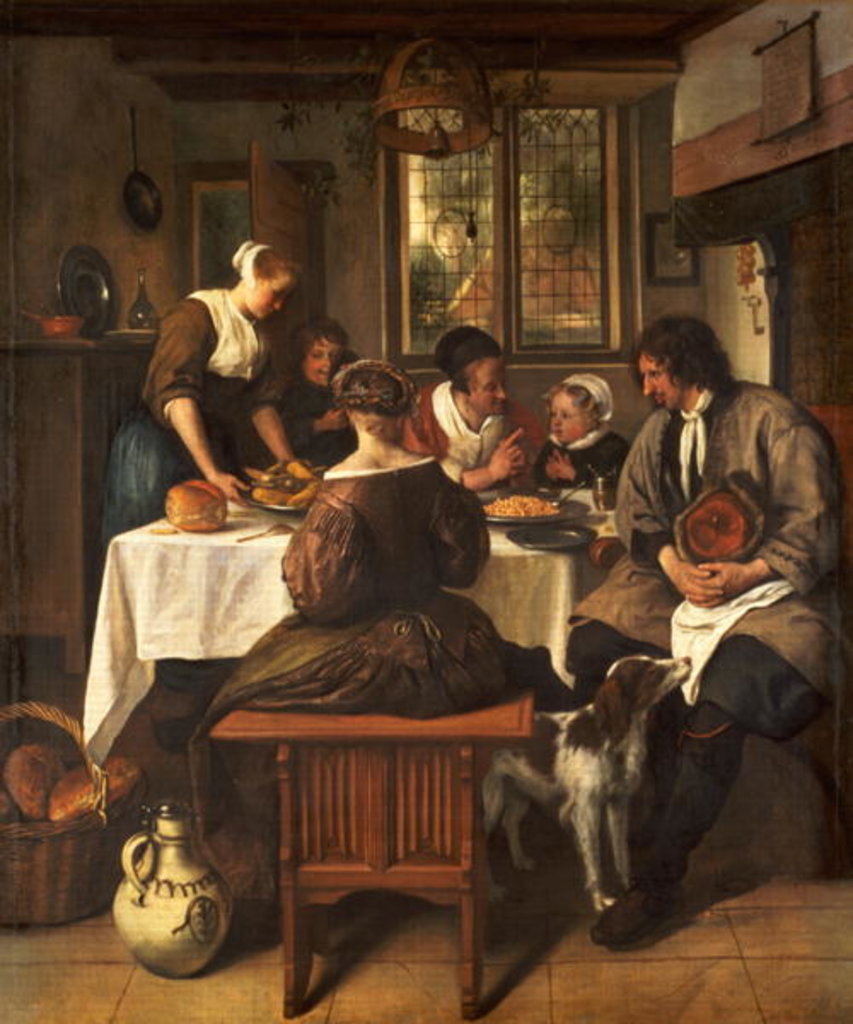 Detail of Grace before Meat by Jan Havicksz. Steen