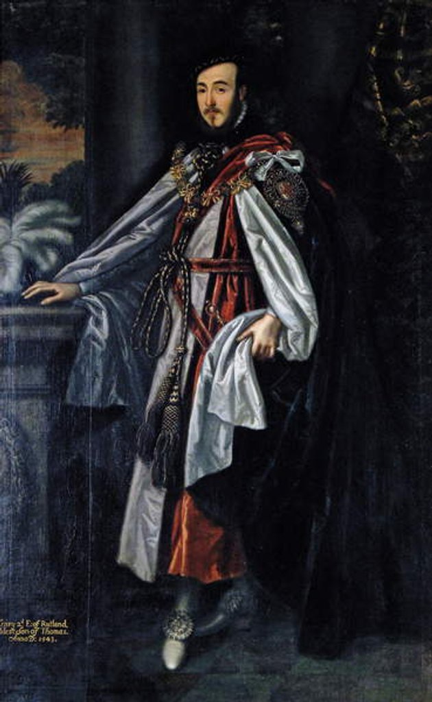 Detail of Henry Manners, 2nd Earl of Rutland, c.1675 by Jeremias van der Eyden