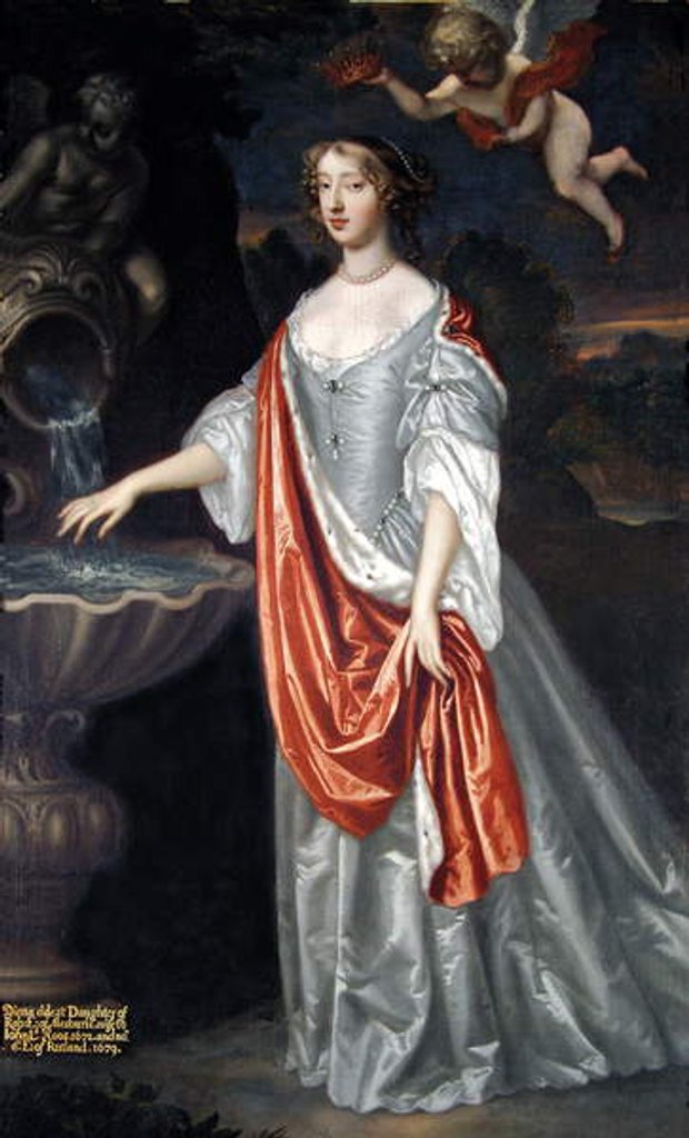 Detail of Diana Bruce, Countess of Rutland by Peter Lely