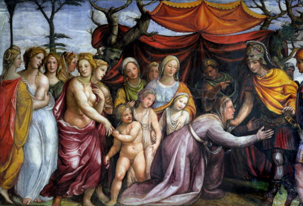 Detail of The 'Sala delle Nozze di Alessandro e Rossana' by Giovanni Antonio Bazzi Sodoma
