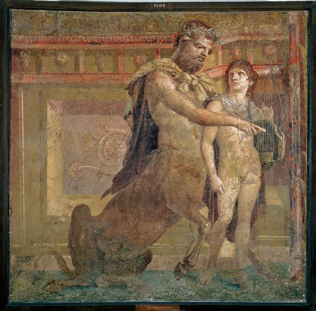 Detail of The Education of Achilles by Chiron, from Herculaneum by Anonymous