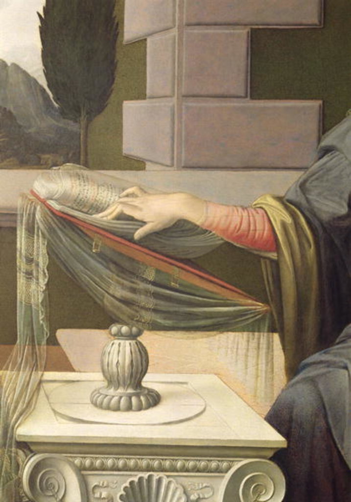 Detail of Detail of the Virgin Mary by Leonardo da Vinci