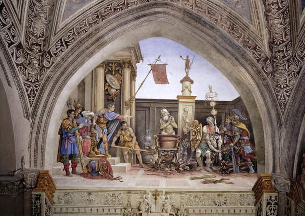Detail of North wall of Strozzi Chapel, The Martyrdom of St. John the Evangelist, c.1457-1502 by Filippino Lippi