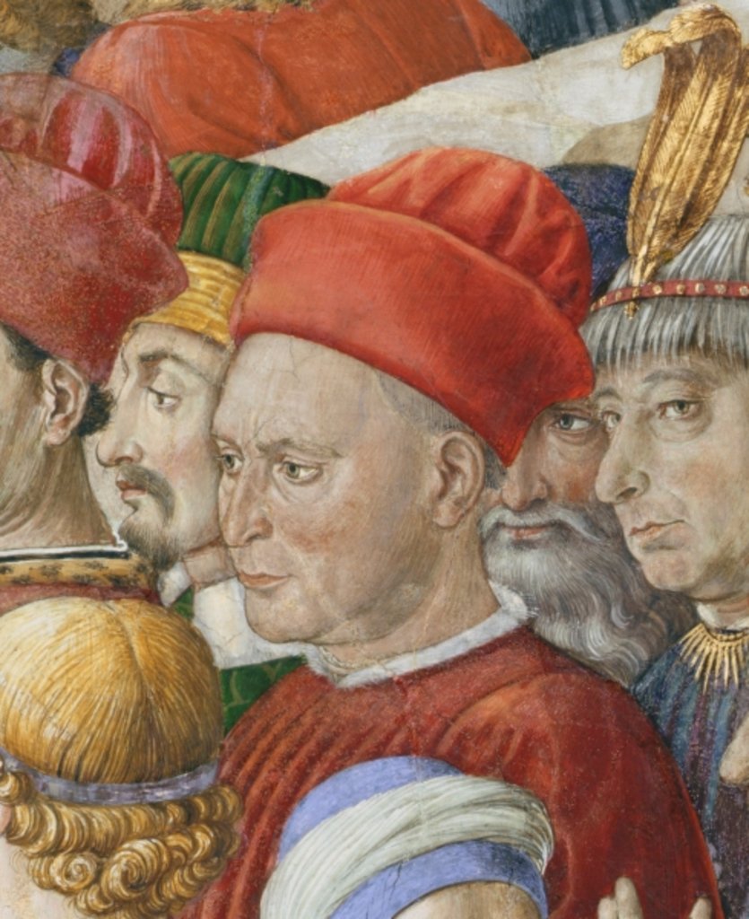 Detail of Face in the procession by Benozzo di Lese di Sandro Gozzoli