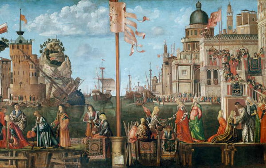 Detail of The Meeting of Etherius and Ursula and the Departure of the Pilgrims by Vittore Carpaccio