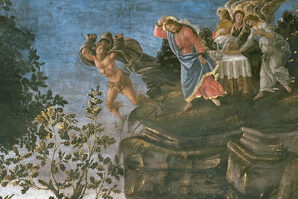 Detail of The Purification of the Leper and the Temptation of Christ, in the Sistine Chapel, 1481 by Sandro Botticelli