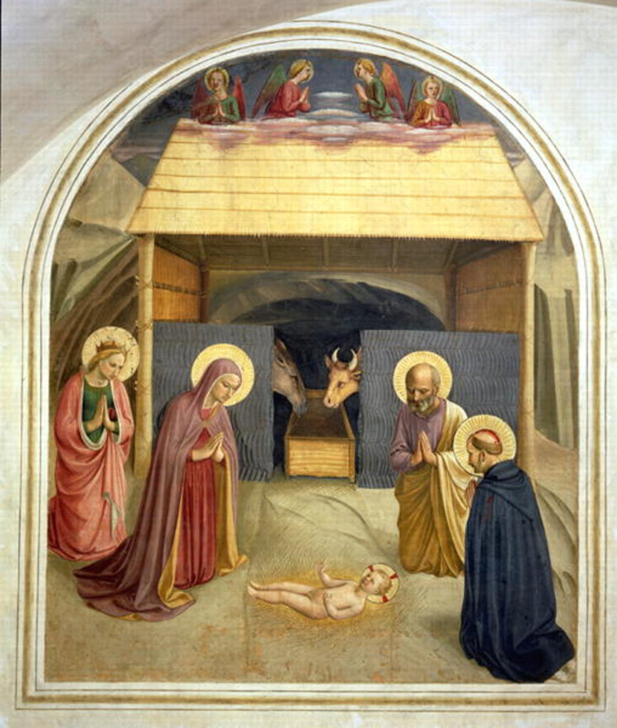Detail of Nativity, with St. Catherine of Alexandria and St. Peter the Martyr, 1442 by Fra Angelico