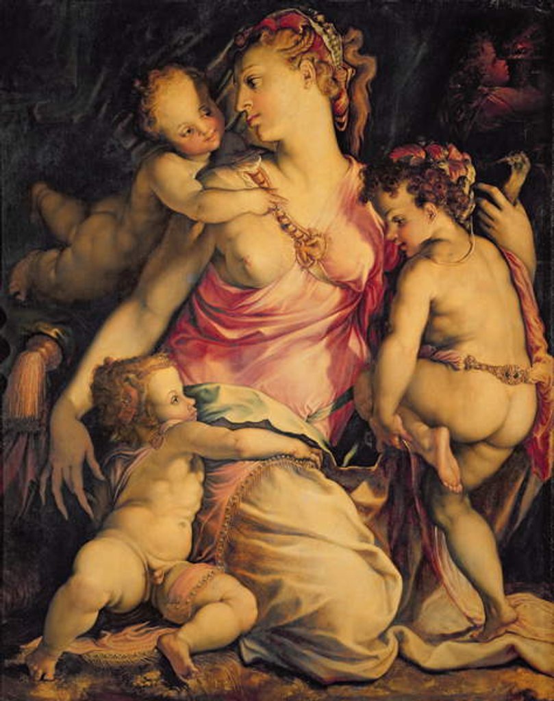Detail of Charity by Francesco de Rossi Salviati Cecchino