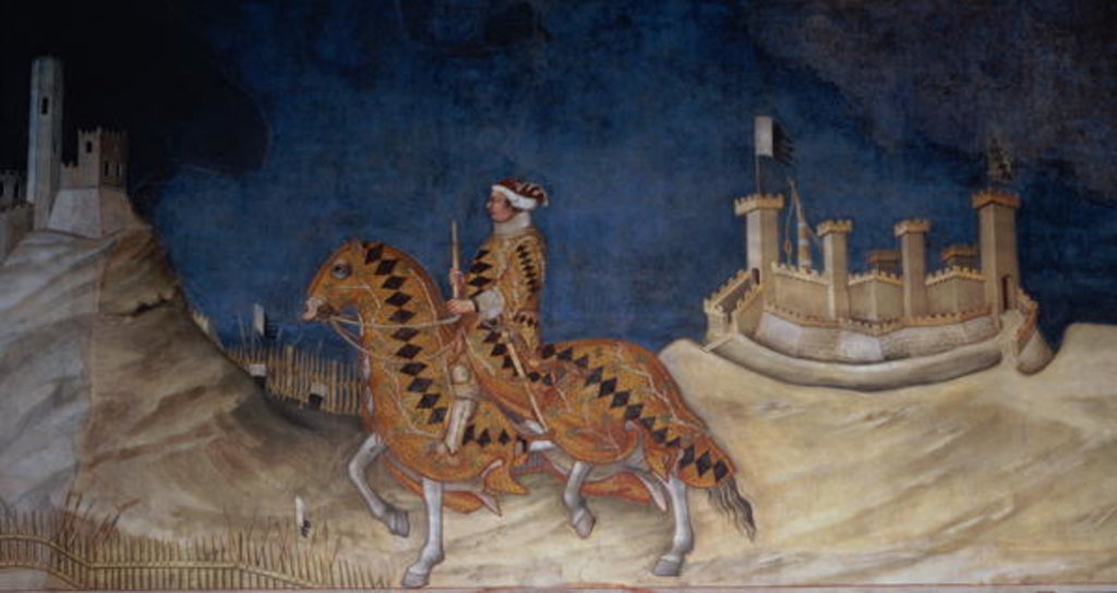 Detail of Commemoration of Guidoriccio da Fogliano at the Siege of Montemassi by Simone Martini