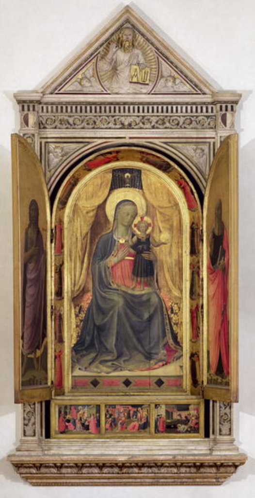 Detail of The Linaiuoli Triptych: The Virgin and Child enthroned with St. John the Baptist and St. Mark, 1433 by Fra Angelico