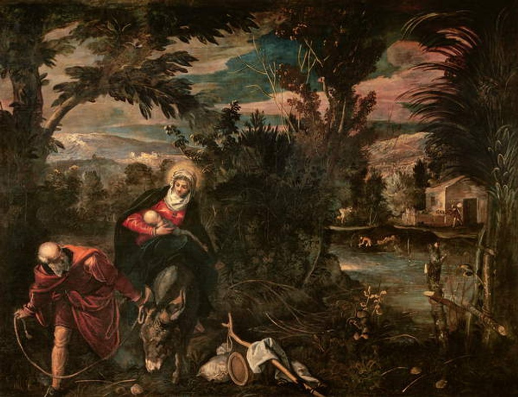 Detail of The Flight into Egypt, c.1575-77 by Jacopo Robusti Tintoretto