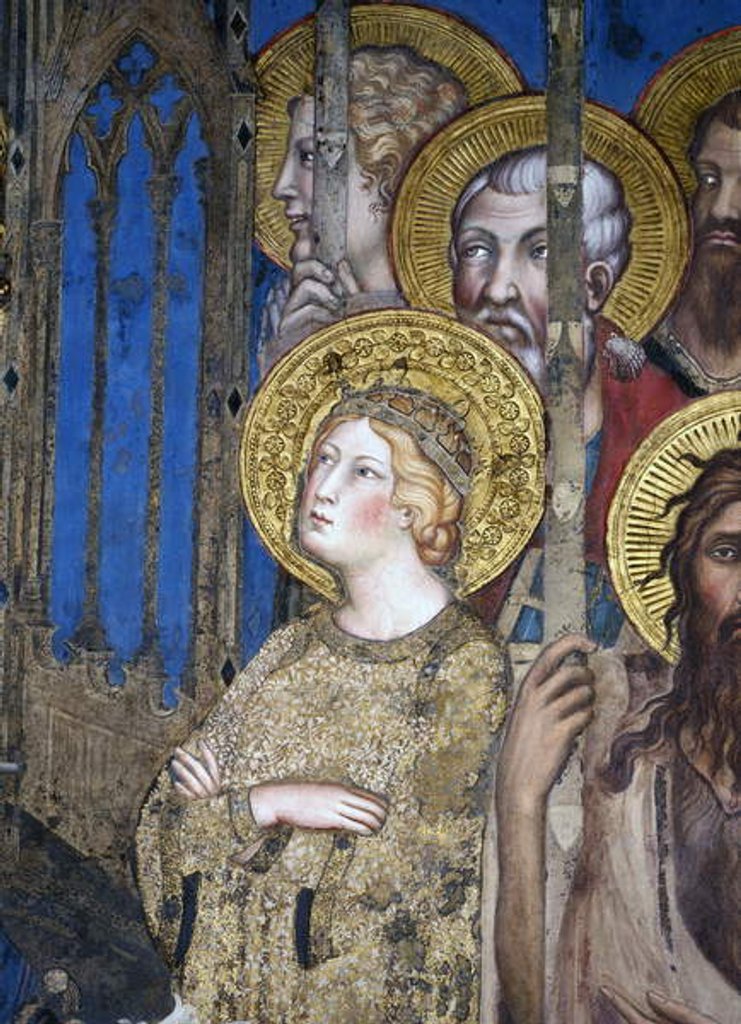 Detail of Maesta: St. Catherine of Alexandria, 1315 by Simone Martini