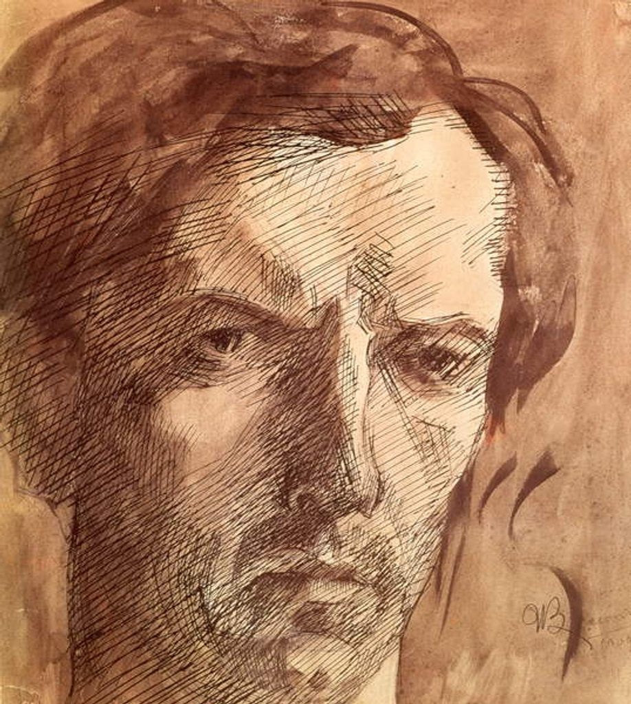 Detail of Self portrait, 1909 by Umberto Boccioni