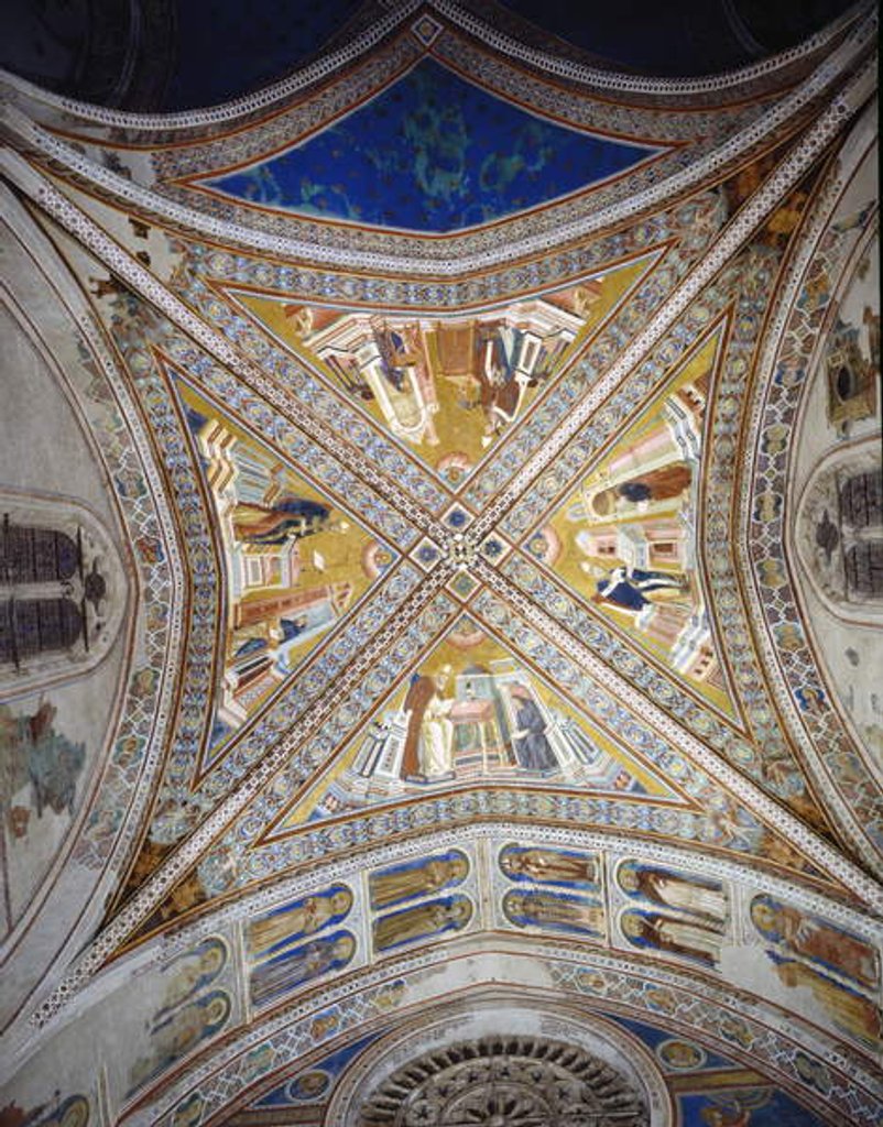 Detail of Vault of the Four Doctors of the Church, c.1297 by Giotto di Bondone