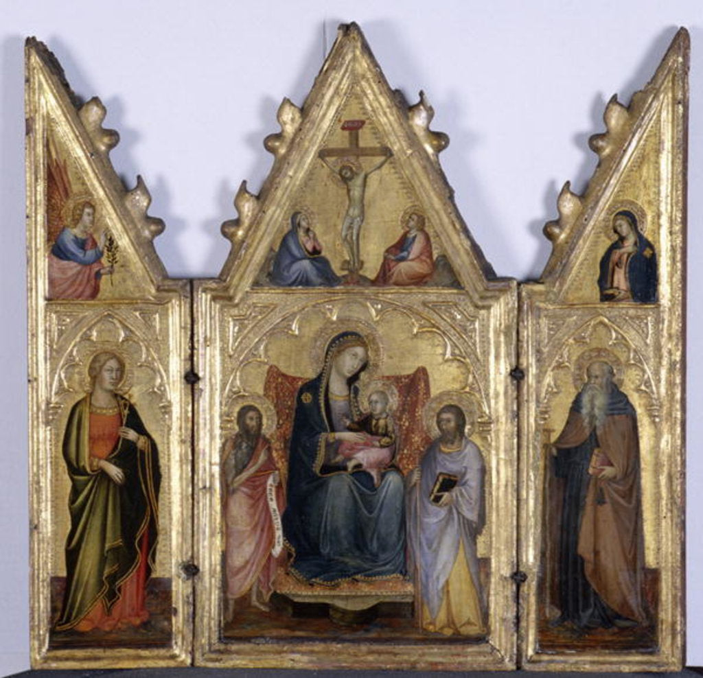 Detail of Triptych with Madonna and Child, c.1400 by Andrea di Bartolo