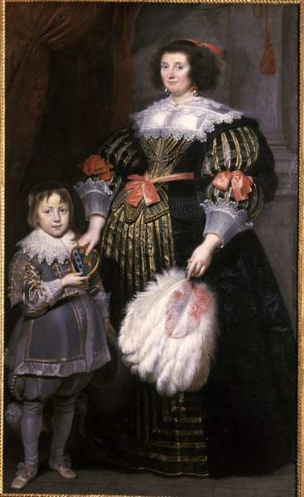 Detail of Madame Charlotte Butkens-Smit van Cruyninghen and her son Johannes-Amatus by Cornelis de Vos