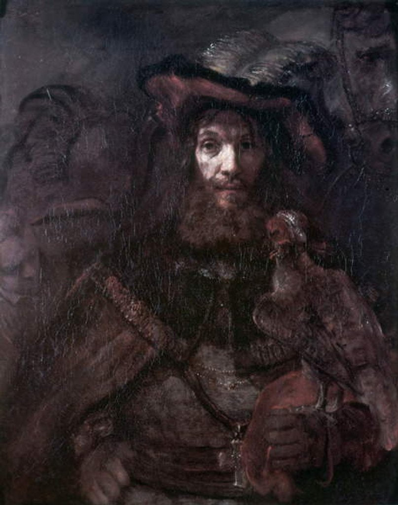 Detail of Rider with a falcon by Rembrandt Harmensz. van Rijn