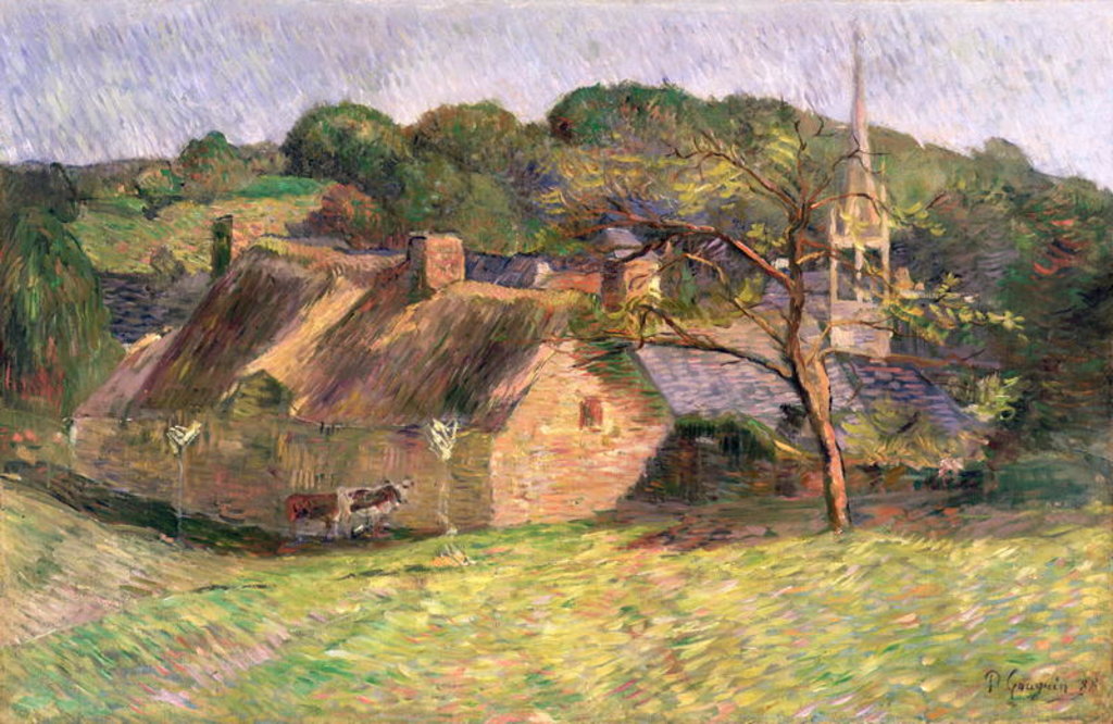 Detail of Landscape at Pont-Aven, 1888 by Paul Gauguin
