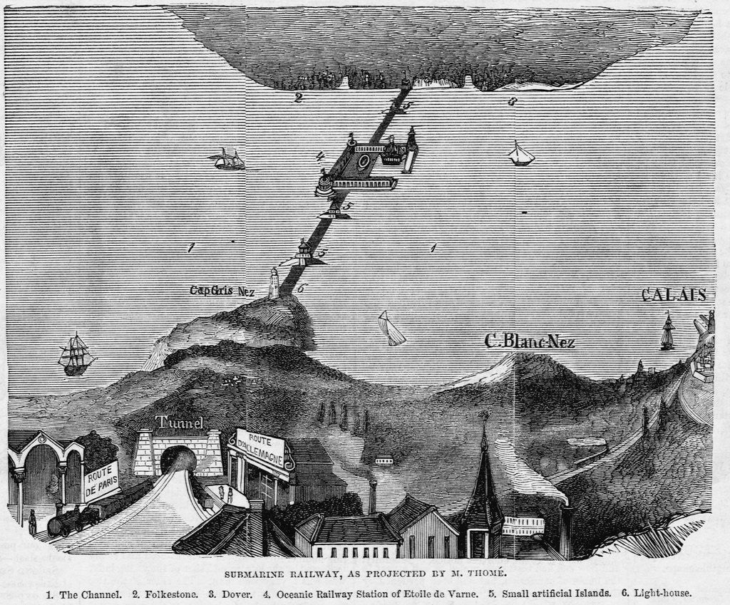 Detail of Submarine Railway Map by Anonymous