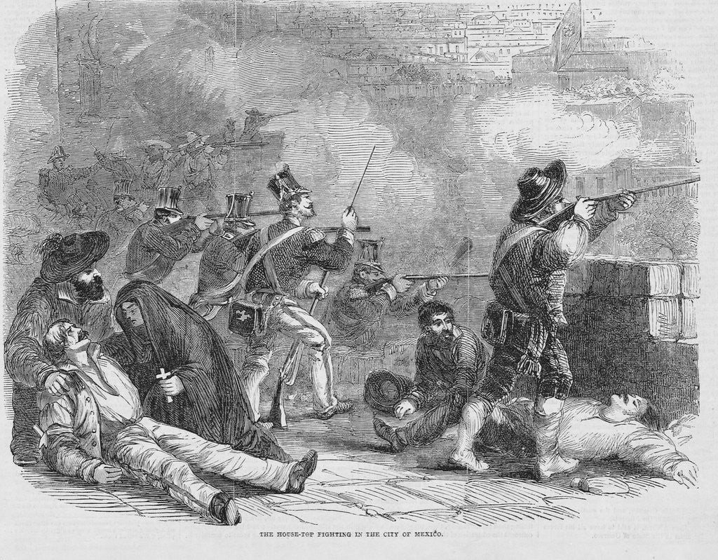 Detail of Mexico City Rooftop Fighting by Anonymous