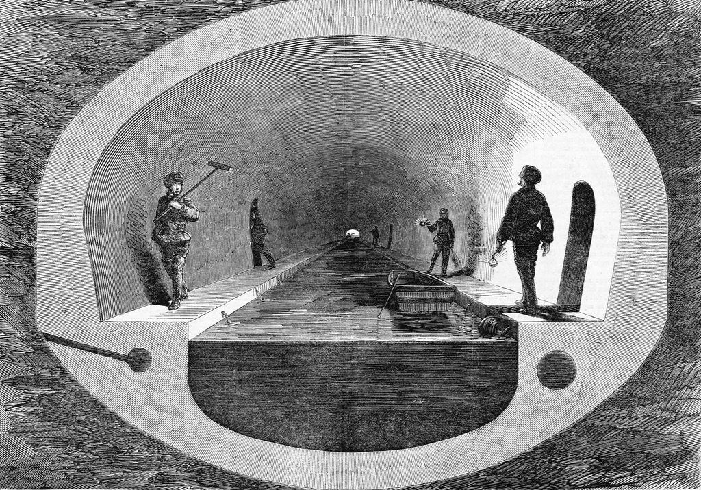 Detail of Section of the Great Paris Sewer by Anonymous