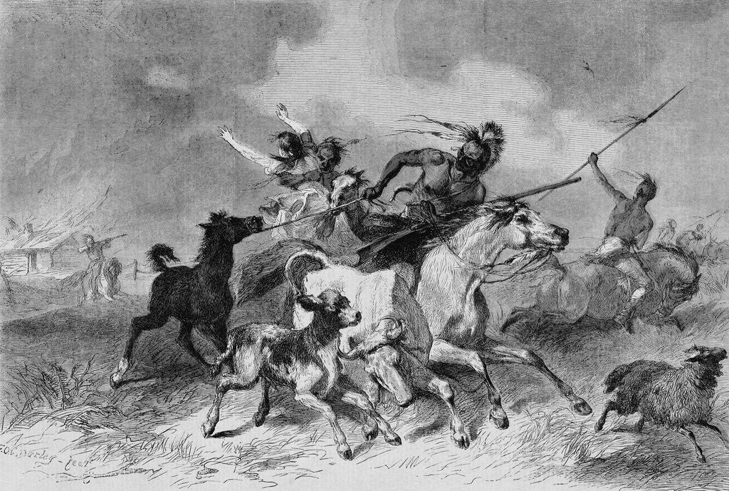 Detail of An Indian Raid by Anonymous
