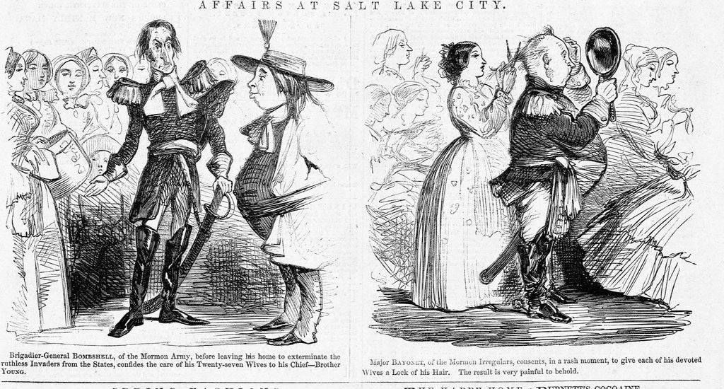 Detail of Mormon Polygyny by Anonymous