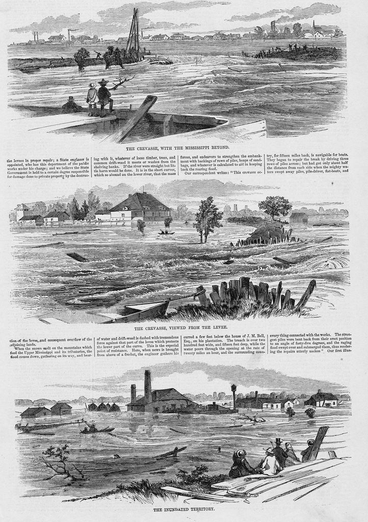 Detail of Flood Near New Orleans by Anonymous