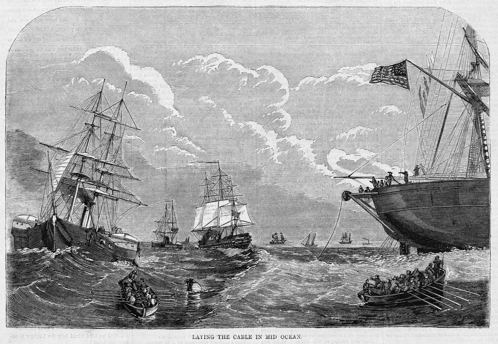 Detail of Laying the Cable in Mid Ocean Illustration by Anonymous