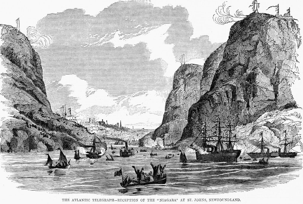 Detail of Transatlantic Cable Arrives in Newfoundland by Anonymous