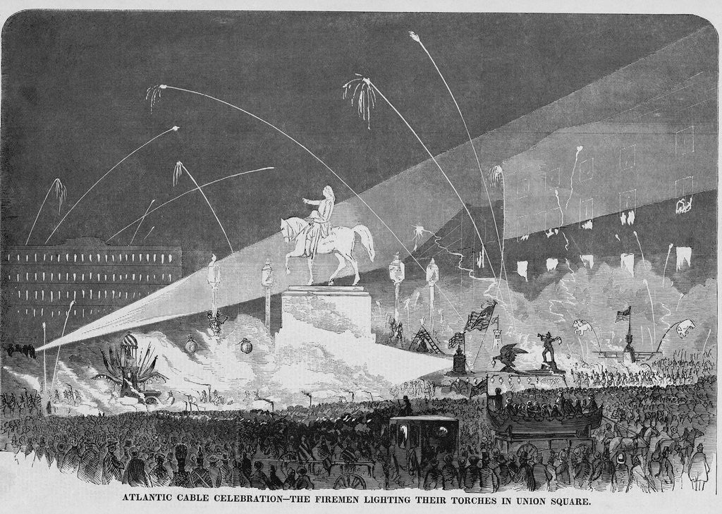 Detail of New York Fireworks Display by Anonymous