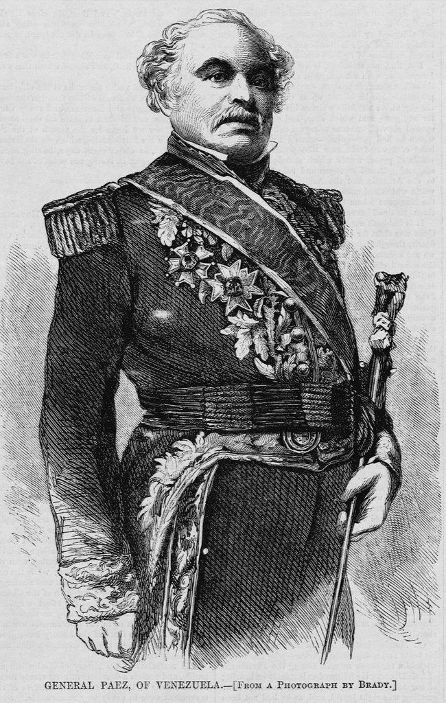 Detail of General Paez of Venezuela Illustration by Anonymous