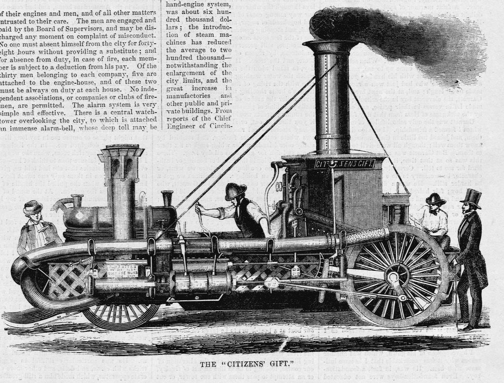 Detail of Steam Fire Engine by Anonymous