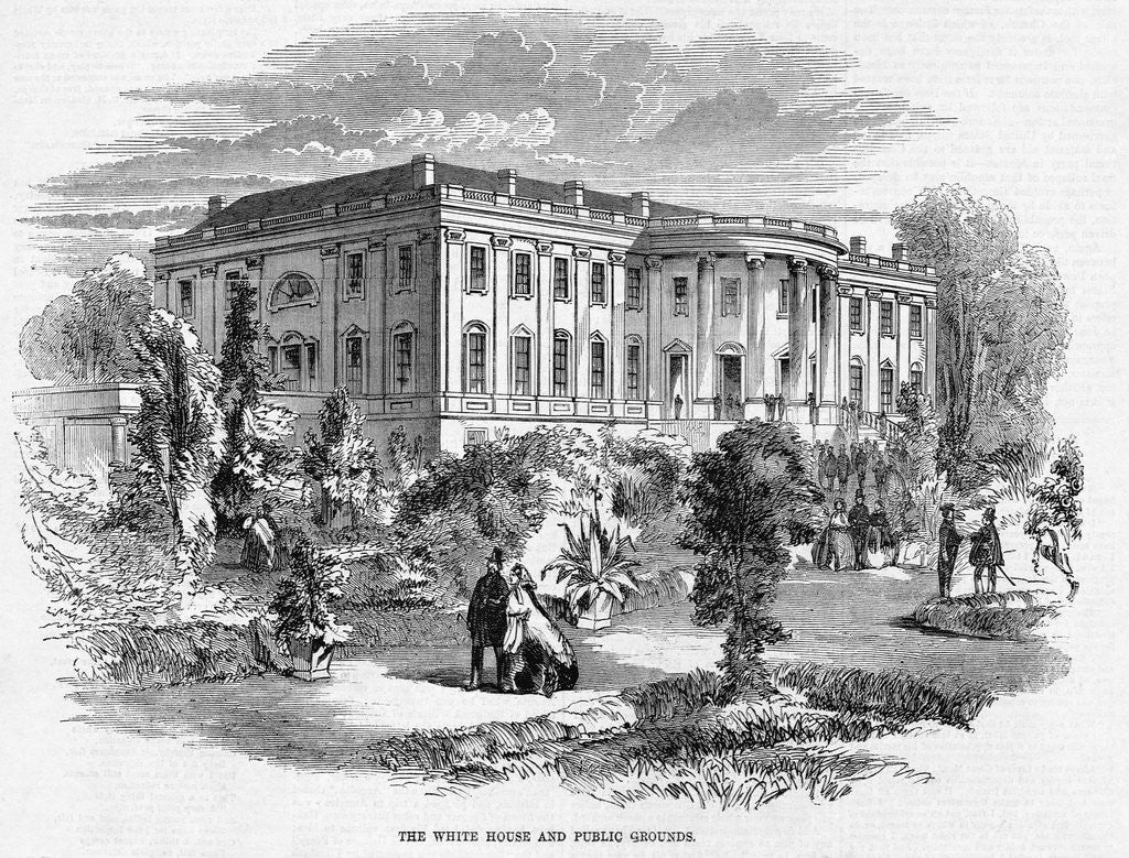 Detail of The White House and Public Grounds Illustration by Anonymous