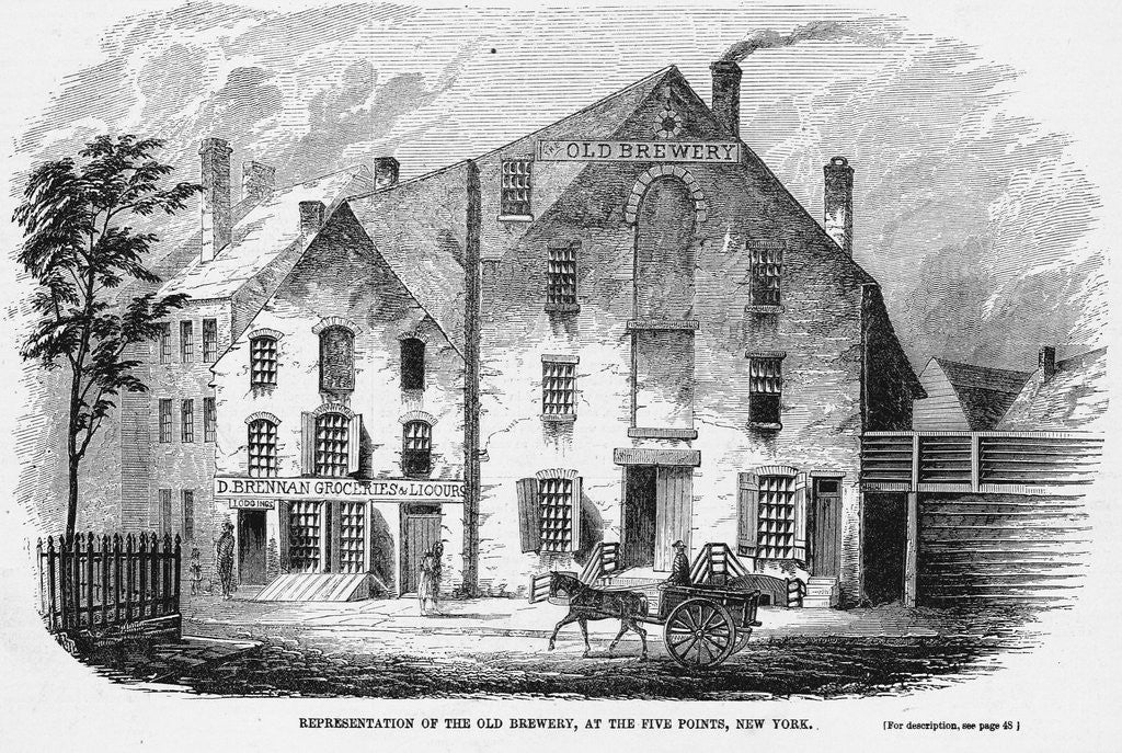 Detail of Representation of the Old Brewery, at the Five Points, New York Illustration by Anonymous