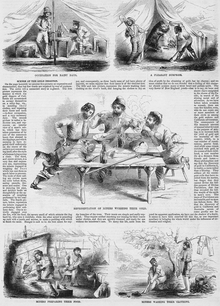 Detail of Scenes from Mining Camp by Anonymous