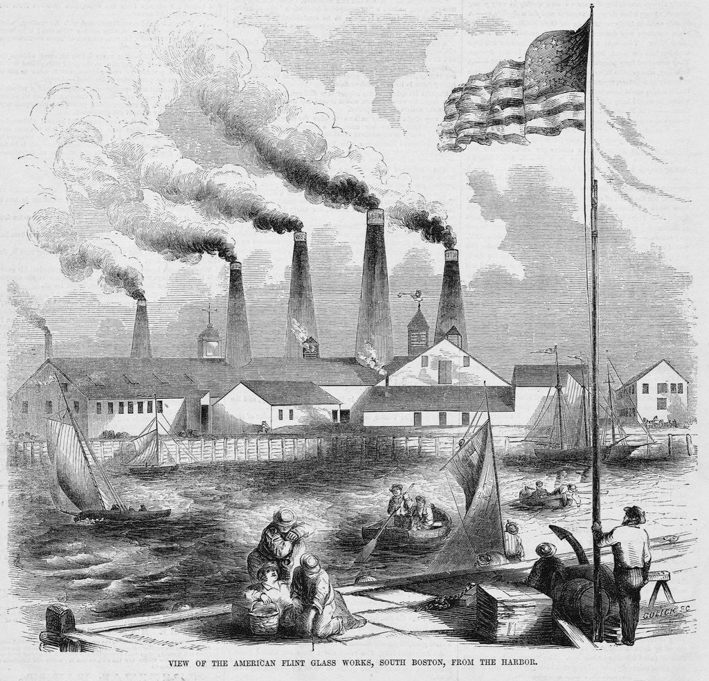 Detail of American Flint Glass Works by Anonymous