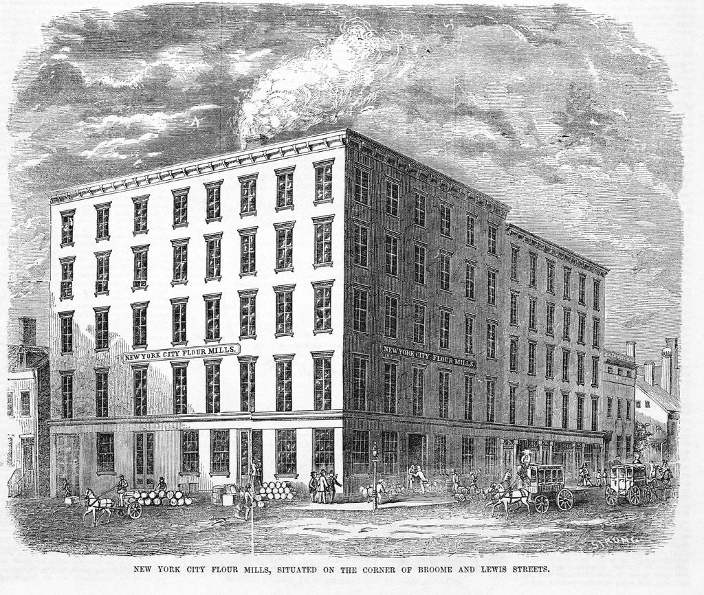 Detail of New York City Flour Mills by Anonymous