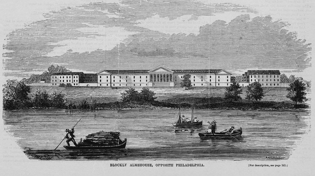 Detail of Blockly Almshouse, near Philadelphia by Anonymous