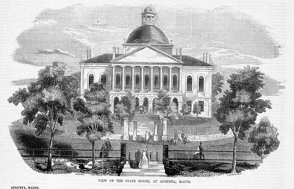 Detail of State House in Maine by Anonymous