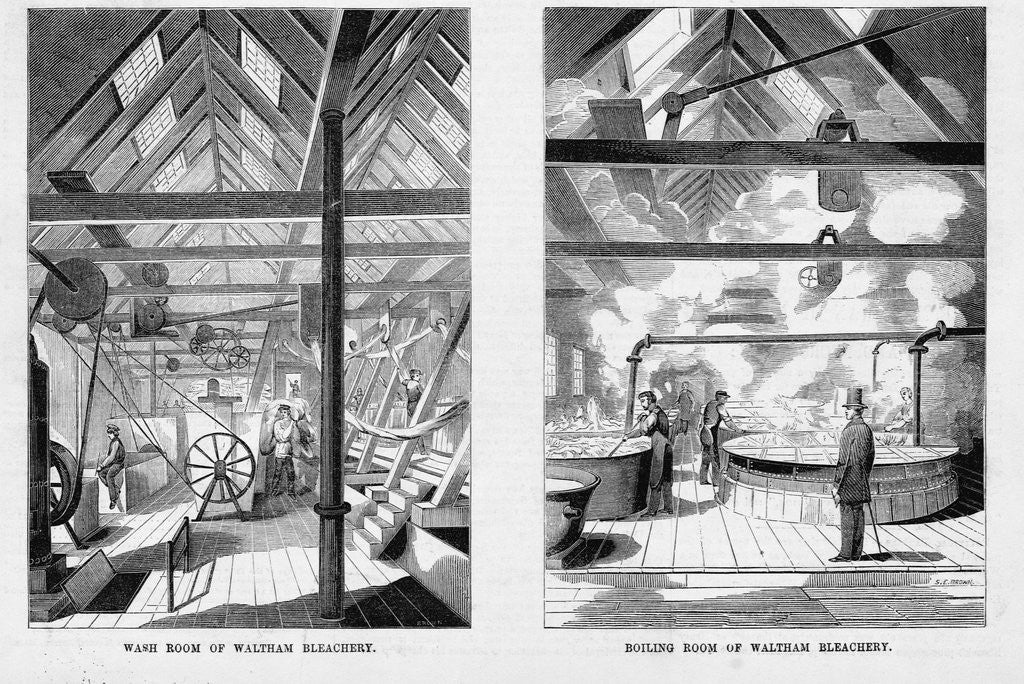 Detail of Interior Views of Waltham Bleachery by Anonymous