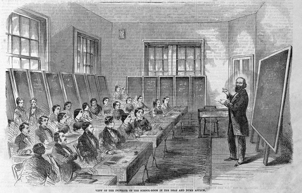 Detail of Class for Deaf and Dumb Students by Anonymous