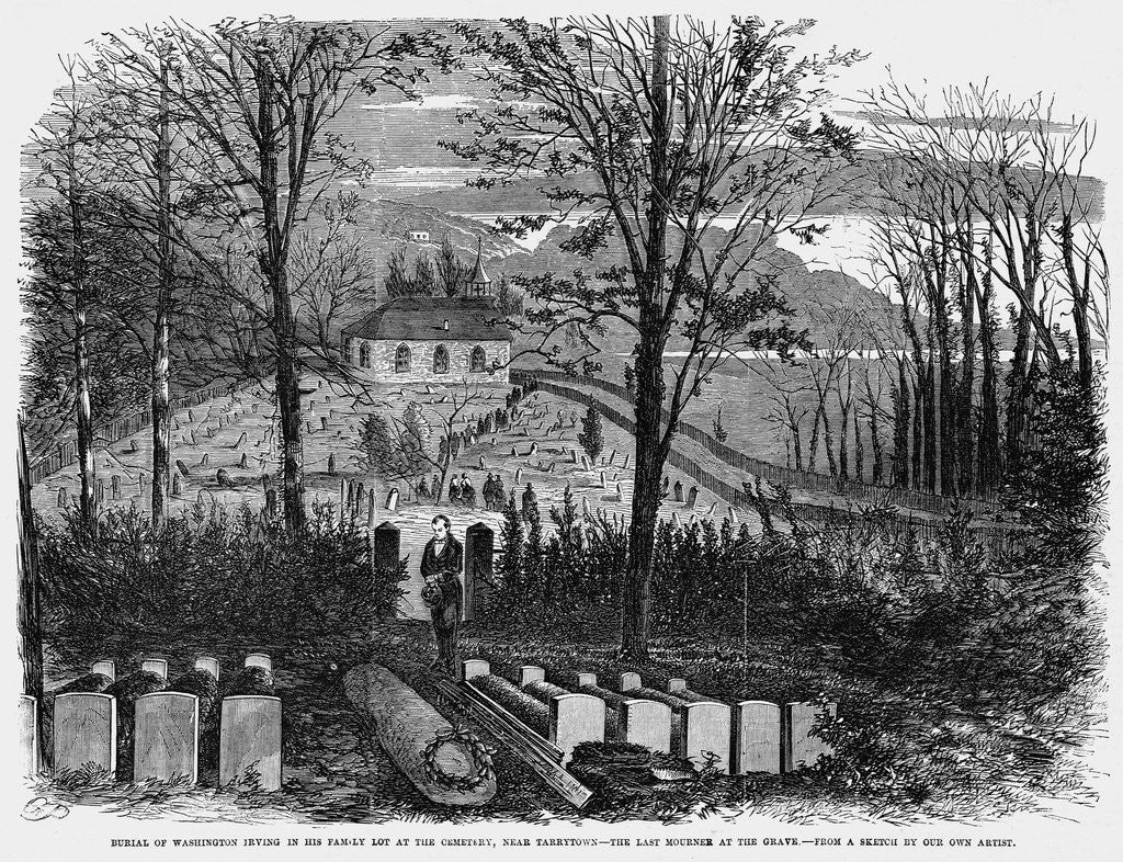 Detail of Washington Irving's Grave by Anonymous